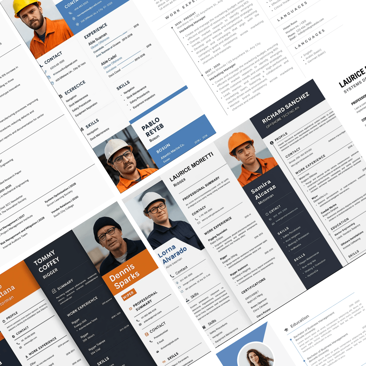 Professional maritime CV example with ATS-friendly layout and modern design